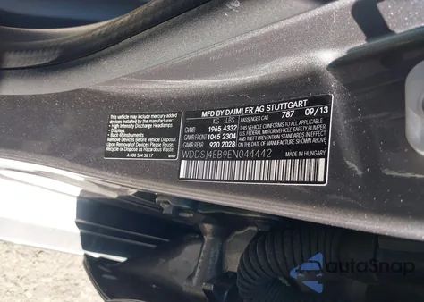 2014 Mercedes-Benz Cla 250 from USA, damaged, VIN WDDSJ4EB9EN044442